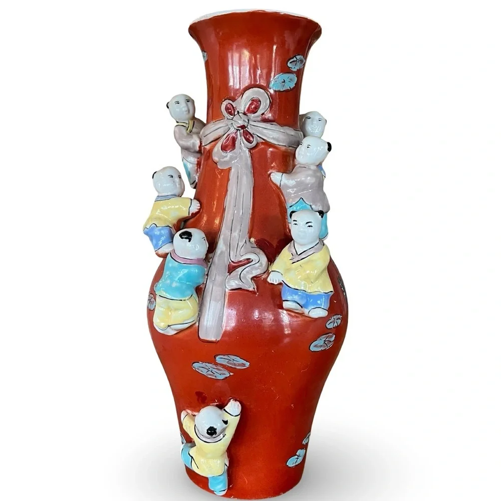 Vintage Mid-Century Chinoiserie  Fertility Vase